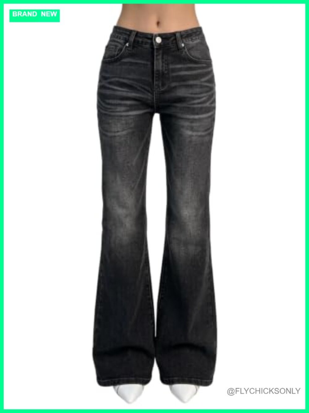 Dokotoo Women's Flare Bell Bottom Jeans Wide Leg Stretchy Denim Pants